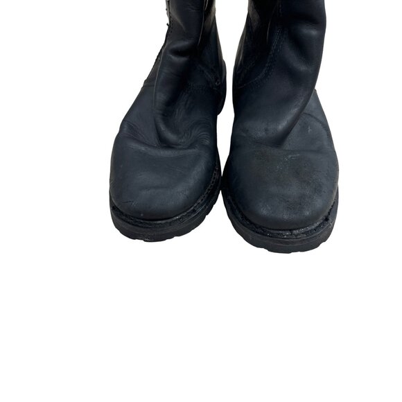 Harley Davidson men’s black leather shoes biker boots size 9M SKU 3035 main image 4